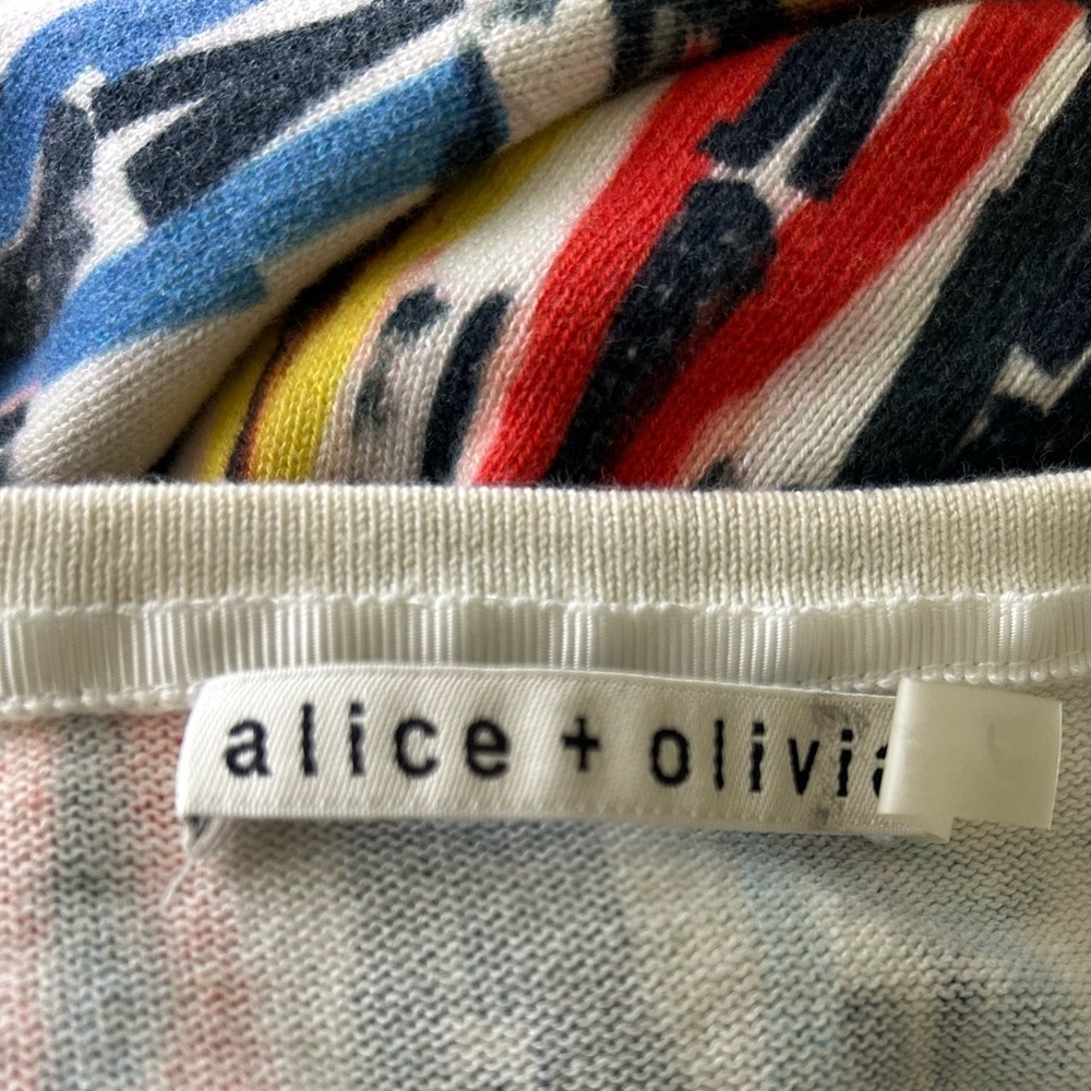 Alice + Olivia x Donald Robertson cardigan Stace Face excellent Size S - Picture 4 of 7